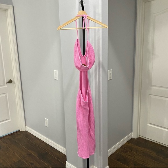 Victor Glemaud Crochet-knit Cutout Midi Dress in Pink Women’s Resortwear Small - Picture 7 of 8